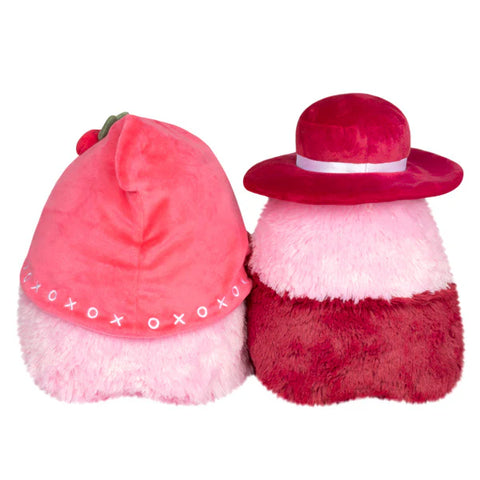 Image shows a back view of the valentine's themed plague doctor & plague nurse