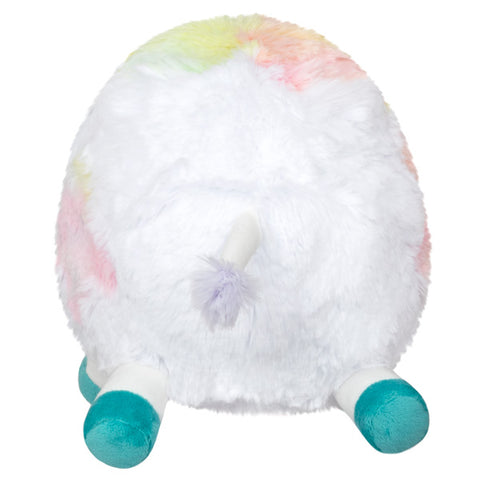 Image shows a back view of the stuffed tie dye cow