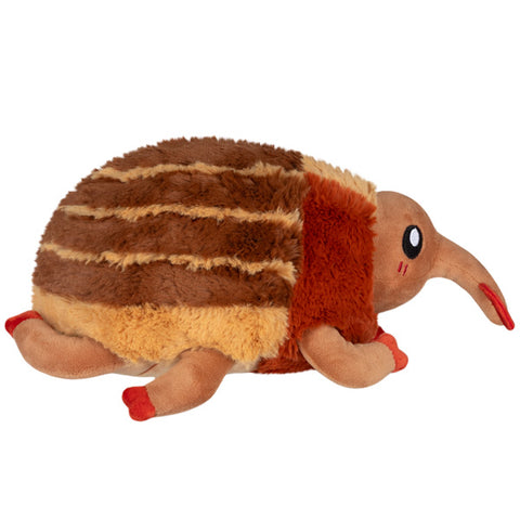 Image shows a side view of the stuffed weevil