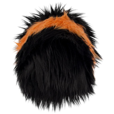 Image shows a back view of the stuffed wooly caterpillar