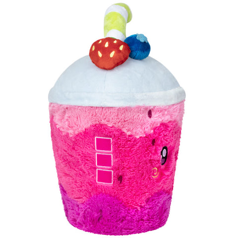 A side view of the plush smoothie
