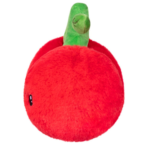 Side view of the plush cherries