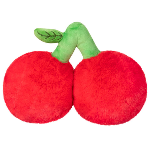 A back view of the plush cherries
