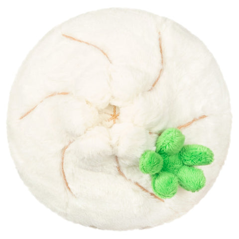 Image shows a top-down view of the stuffed soup dumpling