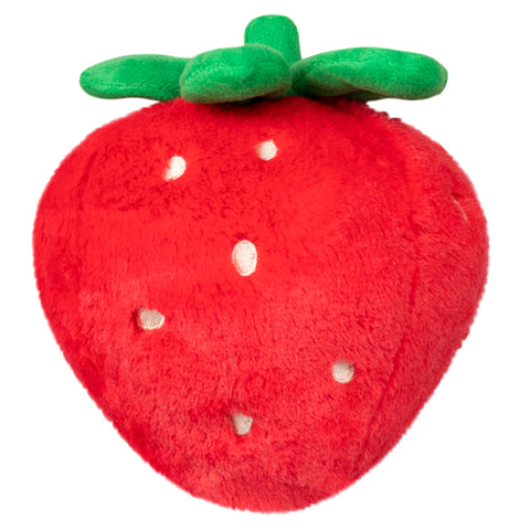 A back view of the plush strawberry