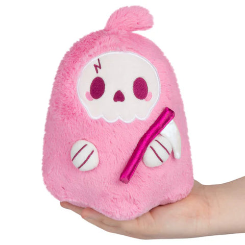 Image shows a stuffed reaper colored pink