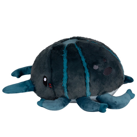 Image shows a side view of the stuffed stag beetle