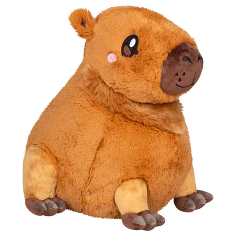 Image shows a stuffed capybara with a round body and short legs