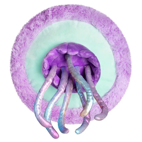 Image shows a bottom-up view of the stuffed jellyfish