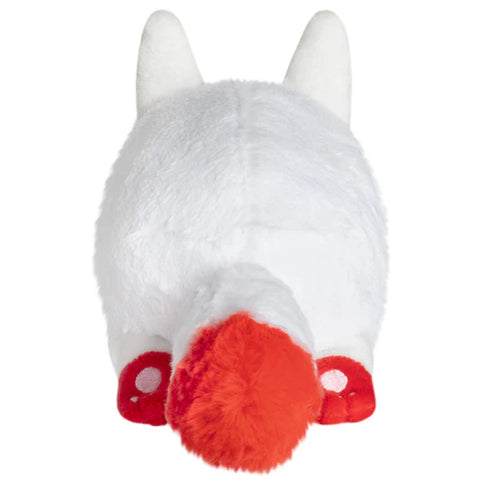 Image shows a back view of the stuffed Kitsune