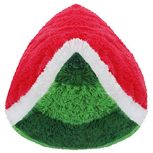 Image shows a side view of the stuffed slice of watermelon