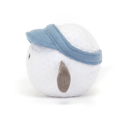 Side view of the plush golf ball