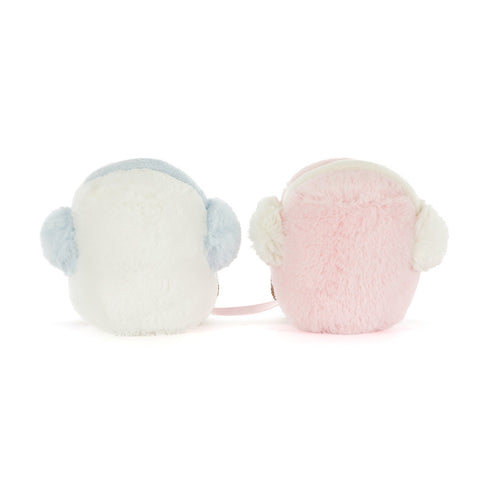 Back view of the plush marshmallow toys
