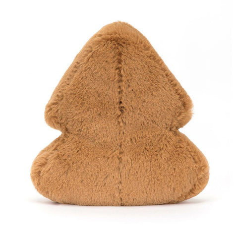 Back view of a plush tree-shaped cookie toy on a white background