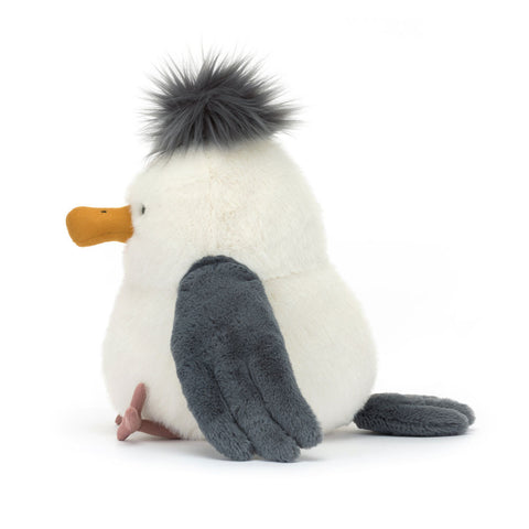 Side view of the stuffed seagull