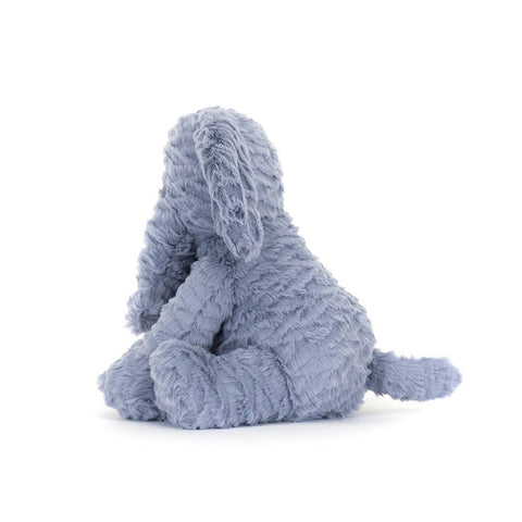 Image shows a side view of the stuffed elephant