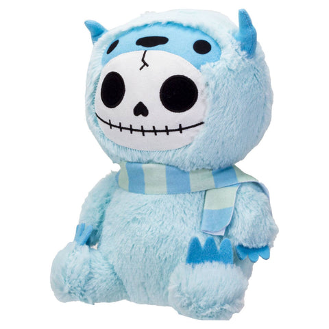 Image shows a side angle view of the stuffed Yeti