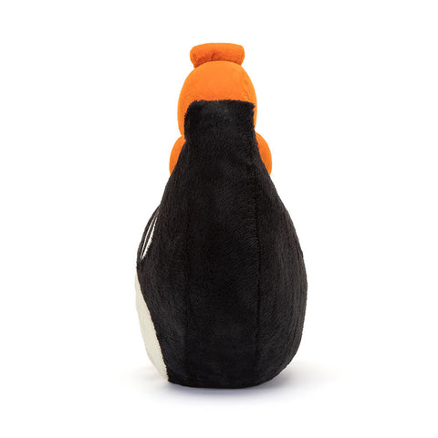 A side view of the stuffed Jellycat head