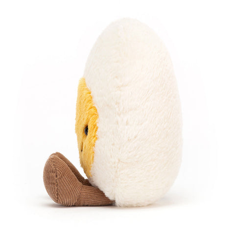 Image shows a side view of the stuffed egg