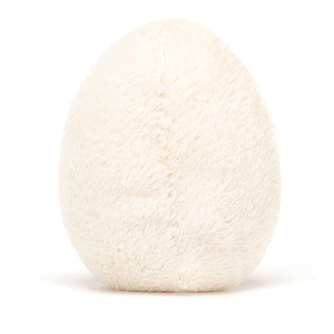 Image shows a back view of the stuffed boiled egg