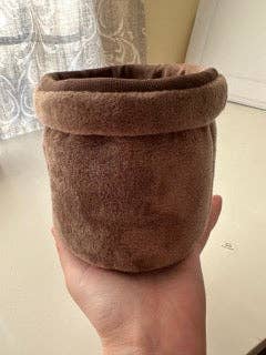 Plush brown pot