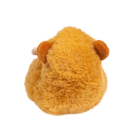 A back view of the plush baby hamster