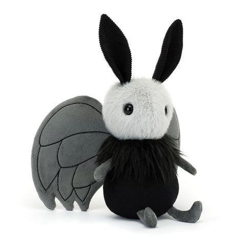 Black and grey stuffed mothman