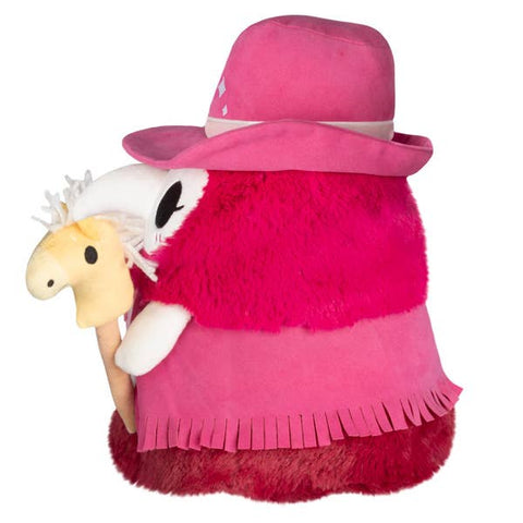 Side view of the plush cowboy Plague Nurse