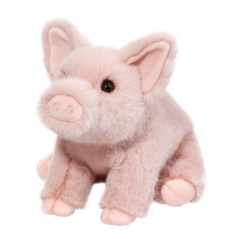 Plush pig toy on a white background