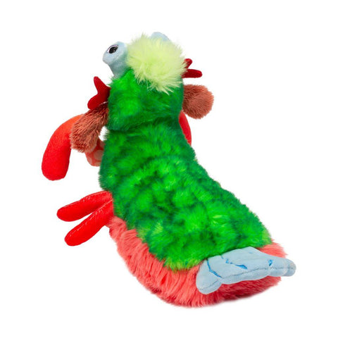 A back view of the stuffed Peacock Mantis Shrimp