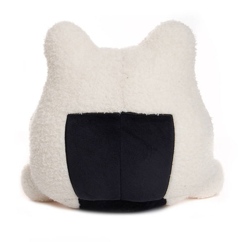 A back view of the plush rice ball frog