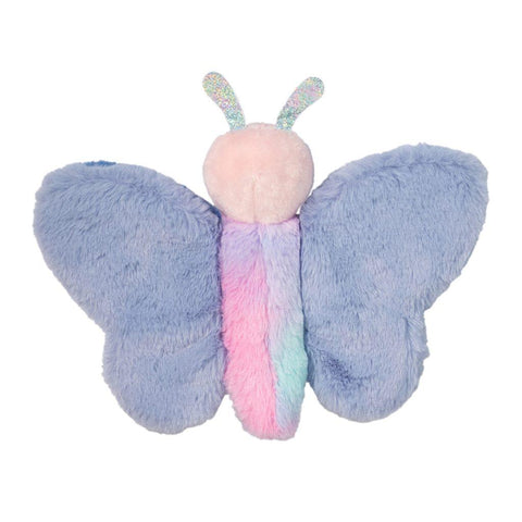 Image shows a back view of the stuffed butterfly