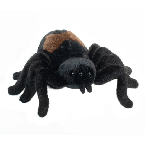 A front view of the plush spider