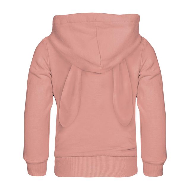 Fleece Hoodie with Bunny Ears - Blush