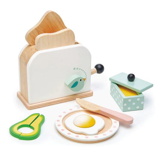 Wood Toy - Mini Chef Breakfast Toaster Set