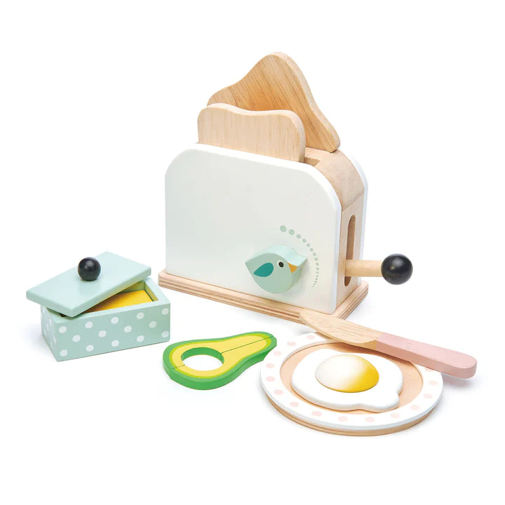 Wood Toy - Mini Chef Breakfast Toaster Set