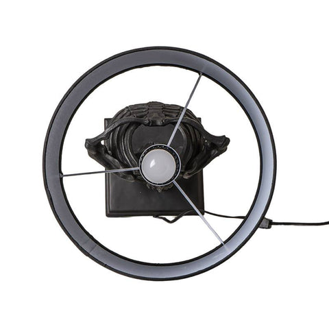 Image shows a top-down view of the skeleton lamp