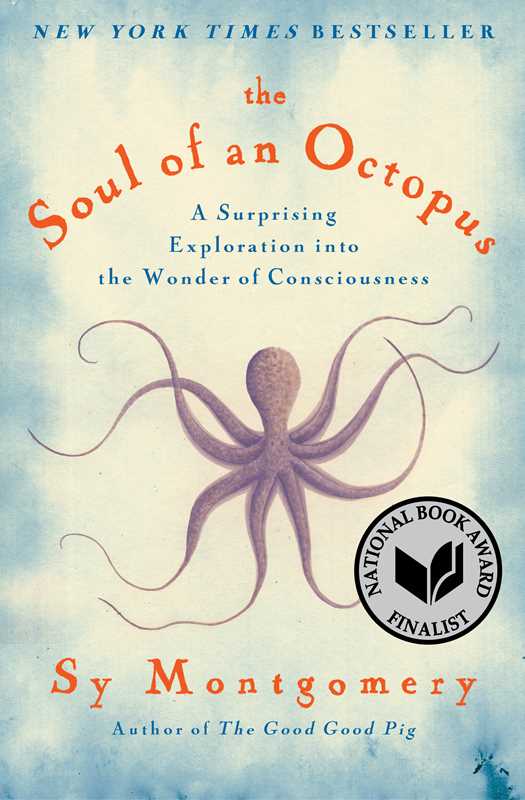 Image is the cover of a book titled "The Soul of an Octopus". Below the title is a purple octopus.