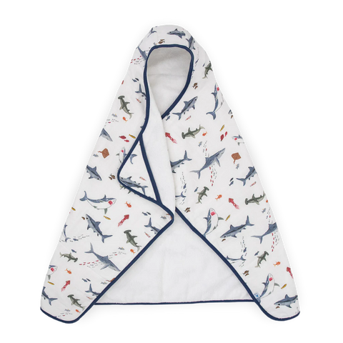 Hooded Towel (Cotton) - Shark Toddler
