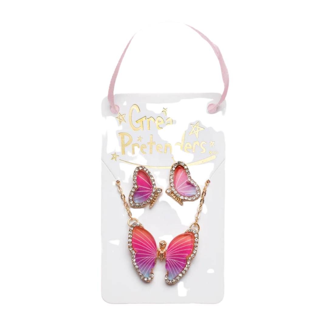 Dress Up - Boutique Butterfly Necklace and Earring Set