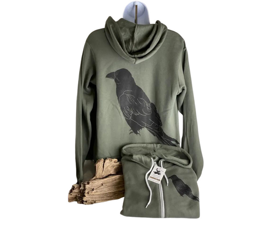 Hoodie (Full Zip) - Perched Raven