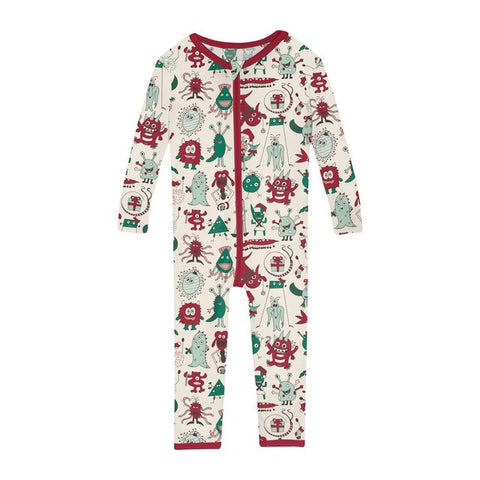 Coverall/Convertible Sleeper (Zipper) - Merry Monsters