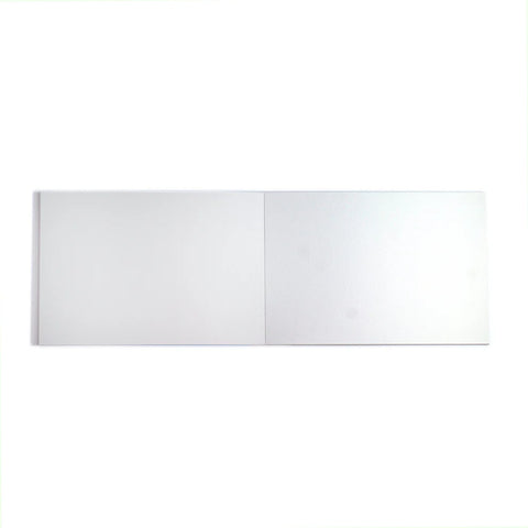 Image shows the open watercolor pad. The pages are rectangular and white.