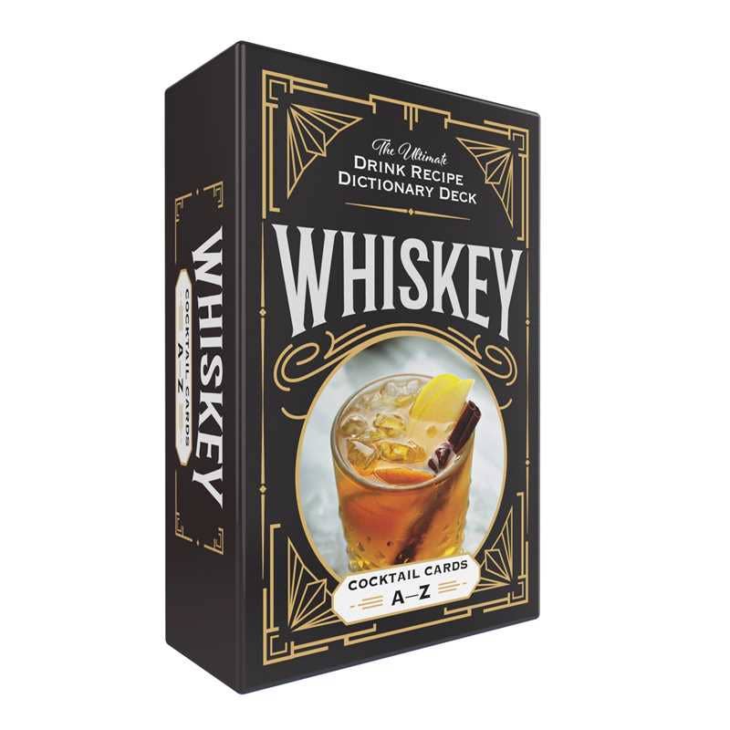 A box holding Whiskey cocktail cards