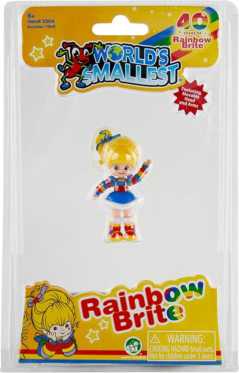 Image shows the world's smallest Rainbow Brite in its packaging