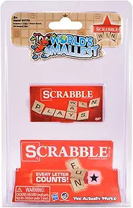 Image shows the world's smallest scrabble in its packaging