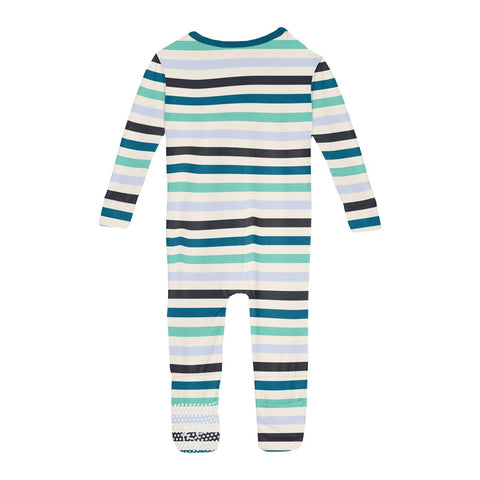 Coverall/Convertible Sleeper (Zipper) - Little Boy Blue Stripe
