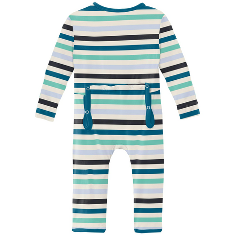 Coverall/Convertible Sleeper (Zipper) - Little Boy Blue Stripe