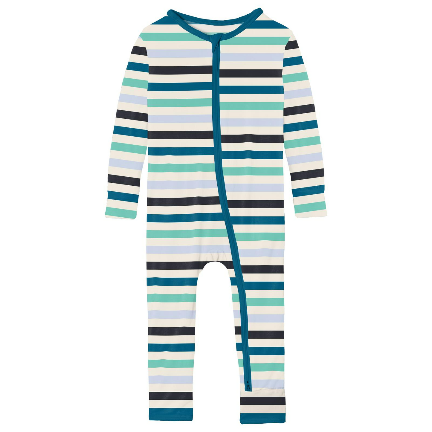 Coverall/Convertible Sleeper (Zipper) - Little Boy Blue Stripe