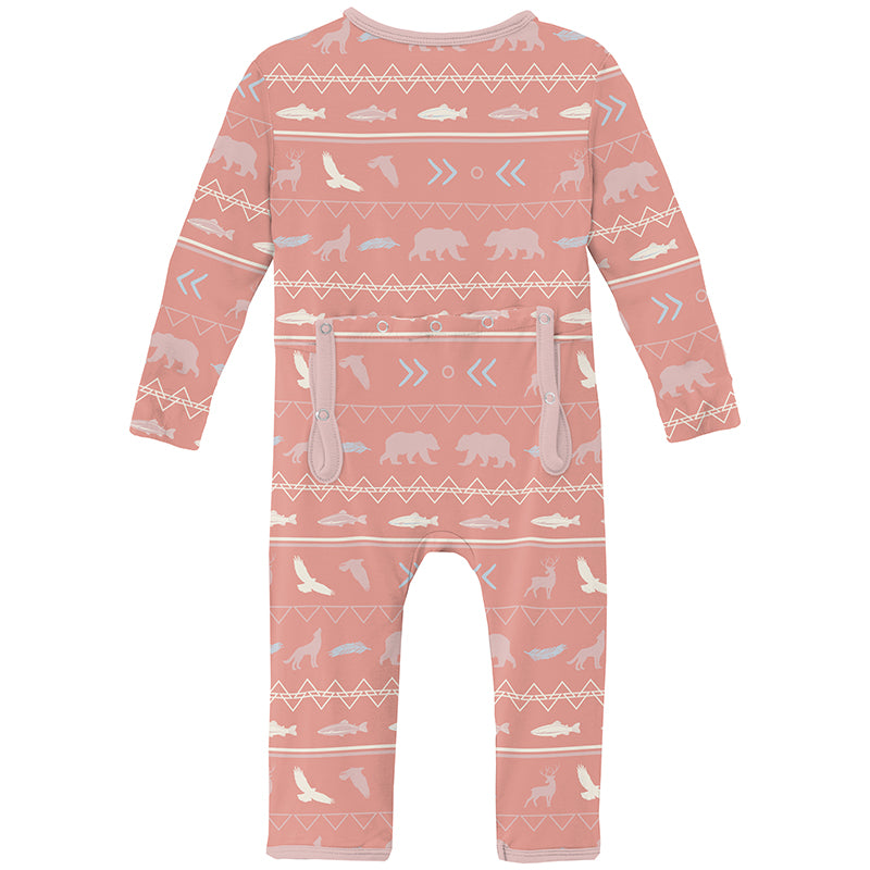 Coverall (2 Way Zipper) - Blush Native Tribal Lore